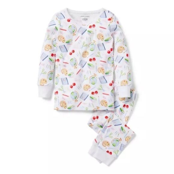 Janie and Jack GOOD NIGHT PAJAMAS IN SCHOOL SUPPLIES - Picture 1 of 4